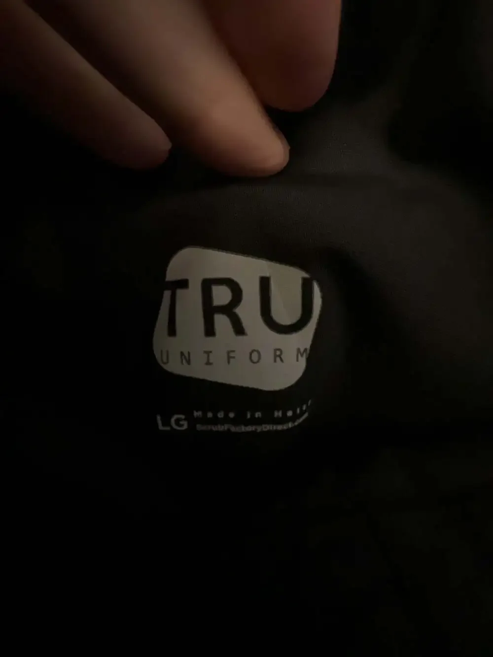 TRU Uniform Scrub Pants Black Elastic Waist Size Large